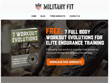 Tablet Screenshot of militaryfit.com